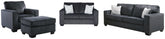 Diamond Furniture - Ashley Furniture - Altari Sofa, Loveseat, Chair and Ottoman - Sofa, Loveseat, Chair and Ottoman - 87213U8