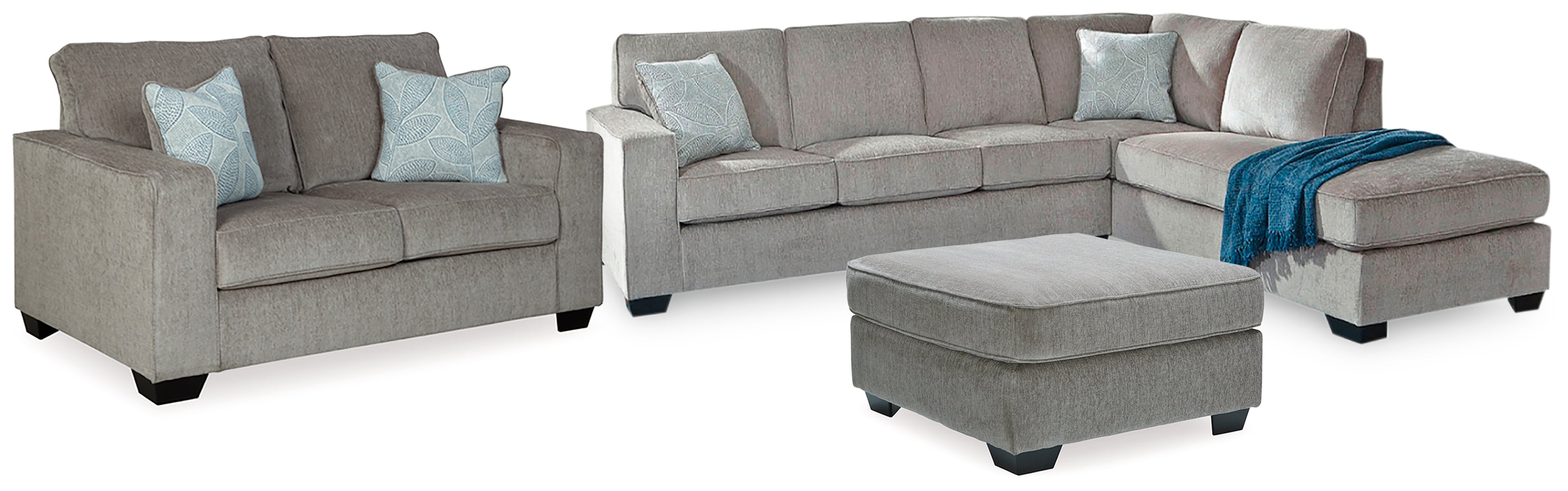 Diamond Furniture - Ashley Furniture - Altari 2-Piece Sleeper Sectional, Loveseat and Ottoman - 2-Piece Sleeper Sectional, Loveseat and Ottoman - 87214U6