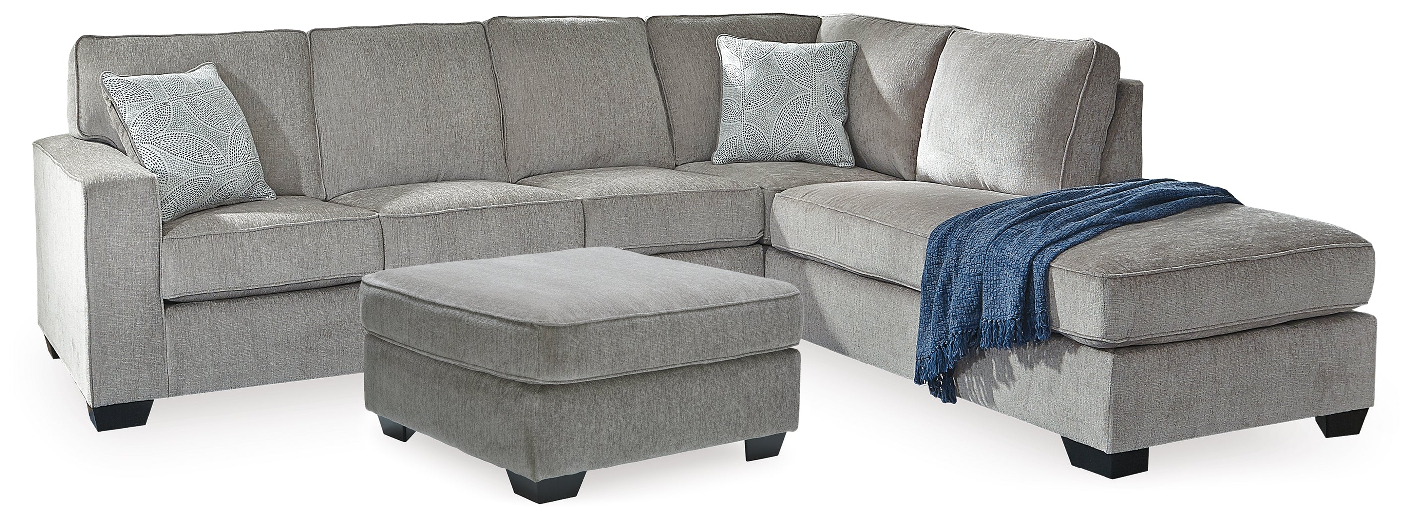 Diamond Furniture - Ashley Furniture - Altari 2-Piece Sectional with Chaise and Oversized Ottoman - 2-Piece Sectional with Chaise and Oversized Ottoman - 87214U11