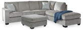 Diamond Furniture - Ashley Furniture - Altari 2-Piece Sectional with Chaise and Oversized Ottoman - 2-Piece Sectional with Chaise and Oversized Ottoman - 87214U11