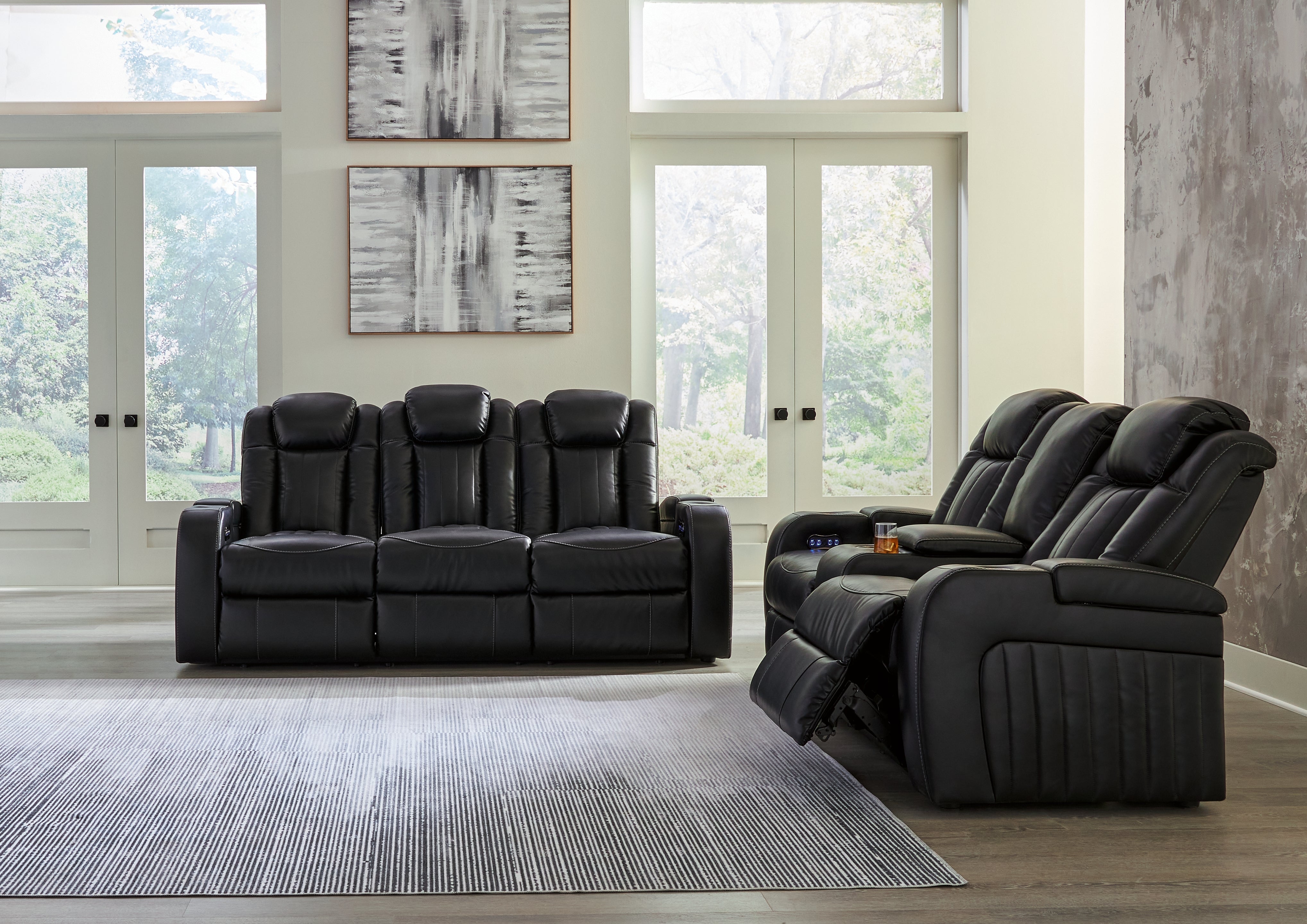 Diamond Furniture - Ashley Furniture - Caveman Den Power Reclining Sofa and Loveseat - Power Reclining Sofa and Loveseat - 90703U1