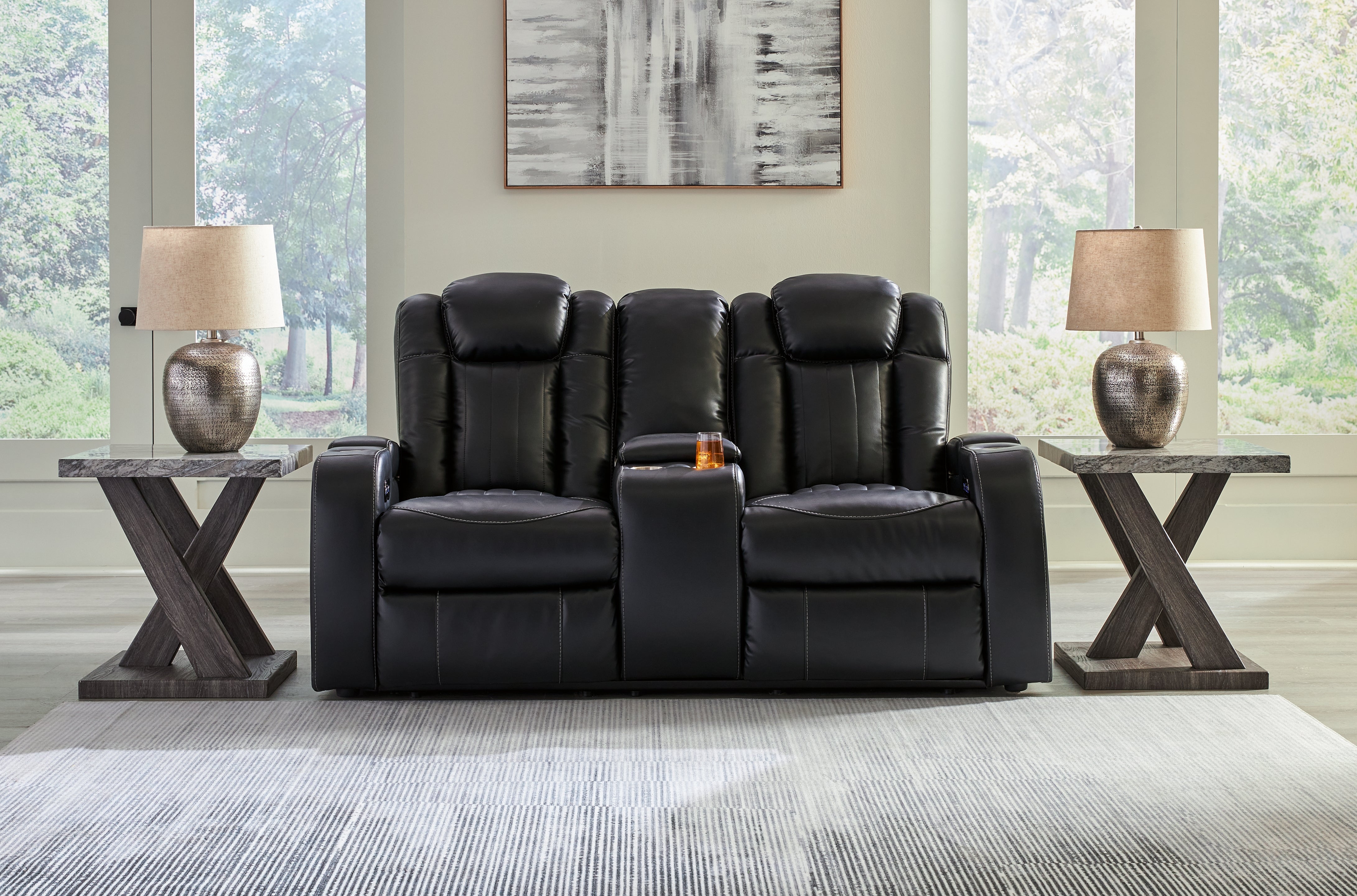 Diamond Furniture - Ashley Furniture - Caveman Den Power Reclining Loveseat with Console - PWR REC Loveseat/CON/ADJ HDRST - 9070318