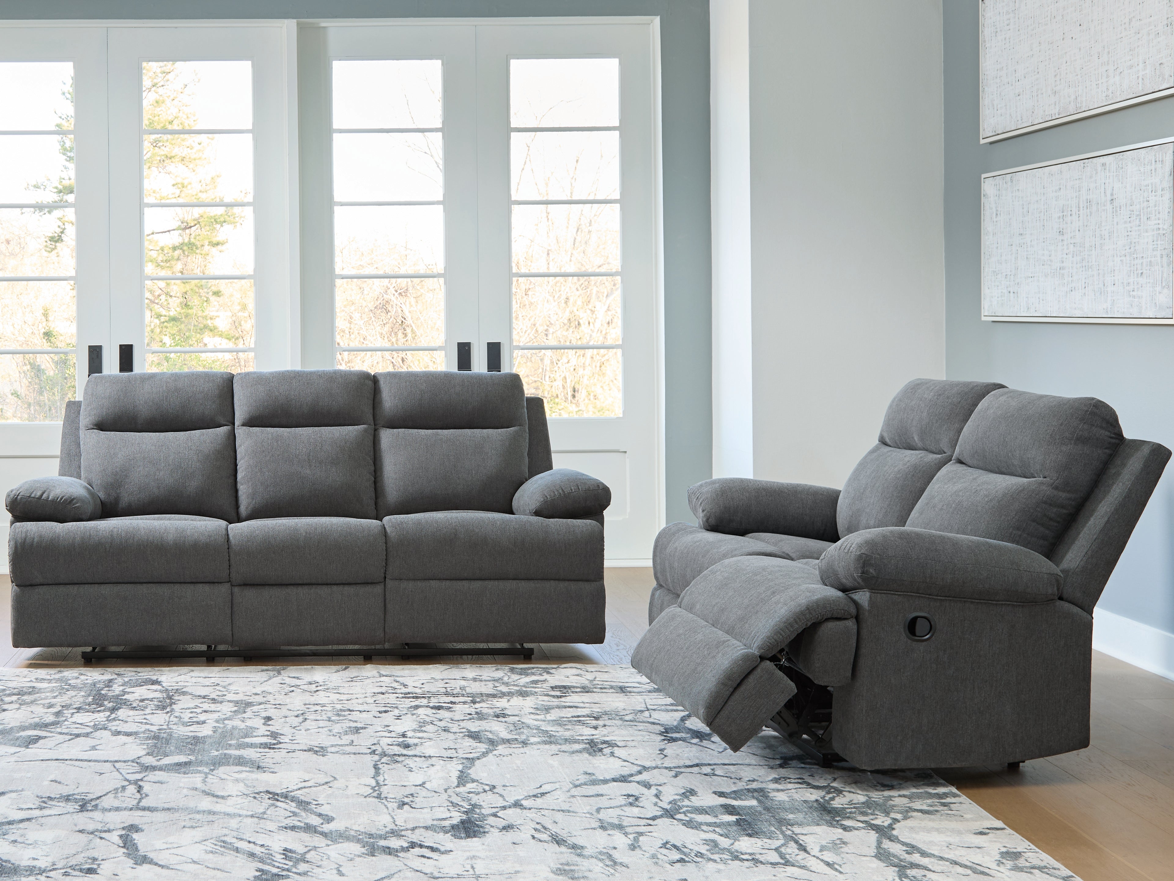 Diamond Furniture - Ashley Furniture - Side-Swipe Reclining Sofa and Loveseat - Reclining Sofa and Loveseat - PC91406U1