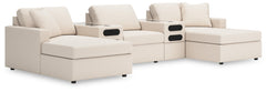 Diamond Furniture - Ashley Furniture - Modmax 5-Piece Double Storage Chaise Sectional with Audio Consoles - RAF 5-Piece Double Storage Chaise Sectional with Audio Consoles - 92103S99