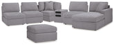 Diamond Furniture - Ashley Furniture - Modmax 6-Piece Sectional with Chaise and Ottoman - 6-Piece Sectional with Chaise and Ottoman - 92104U10