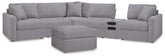 Diamond Furniture - Ashley Furniture - Modmax 6-Piece Sectional and Oversized Accent Ottoman - 6-Piece Sectional and Oversized Accent Ottoman - 92104U25