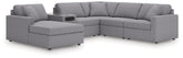 Diamond Furniture - Ashley Furniture - Modmax 6-Piece Sectional with Audio System and Chaise - RAF 6-Piece Sectional with Audio System and Chaise - 92104S50