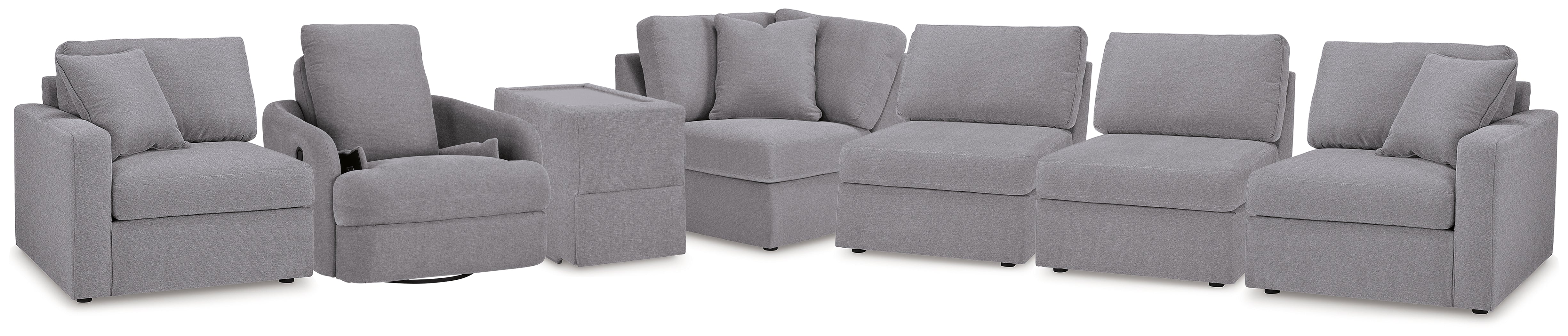 Diamond Furniture - Ashley Furniture - Modmax 6-Piece Sectional and Swivel Glider Recliner - 6-Piece Sectional and Swivel Glider Recliner - 92104U17