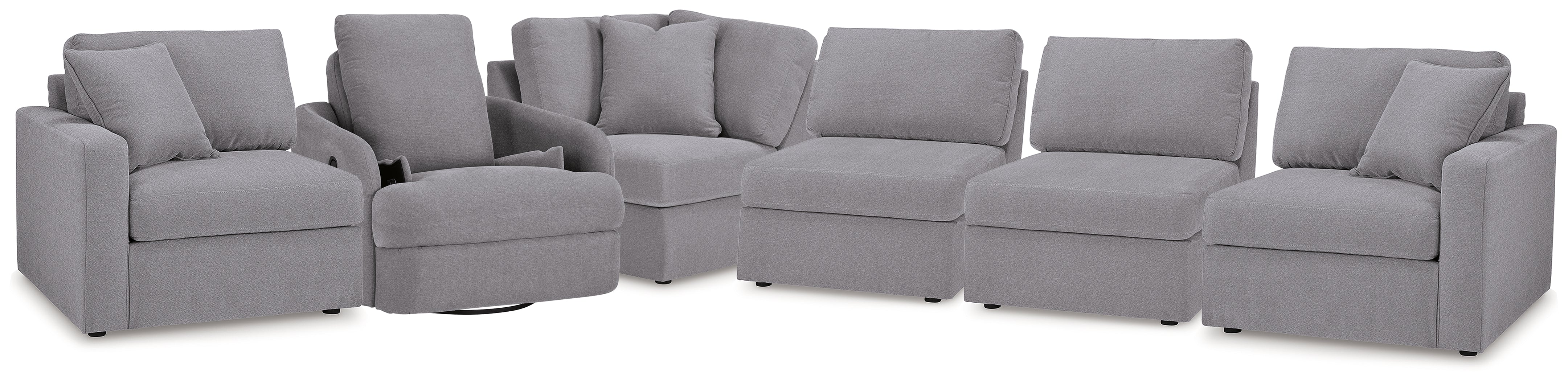 Diamond Furniture - Ashley Furniture - Modmax 5-Piece Sectional and Swivel Glider Recliner - 5-Piece Sectional and Swivel Glider Recliner - 92104U15