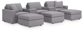 Diamond Furniture - Ashley Furniture - Modmax 5-Piece Sectional and 3 Ottomans - 5-Piece Sectional and 3 Ottomans - 92104U19