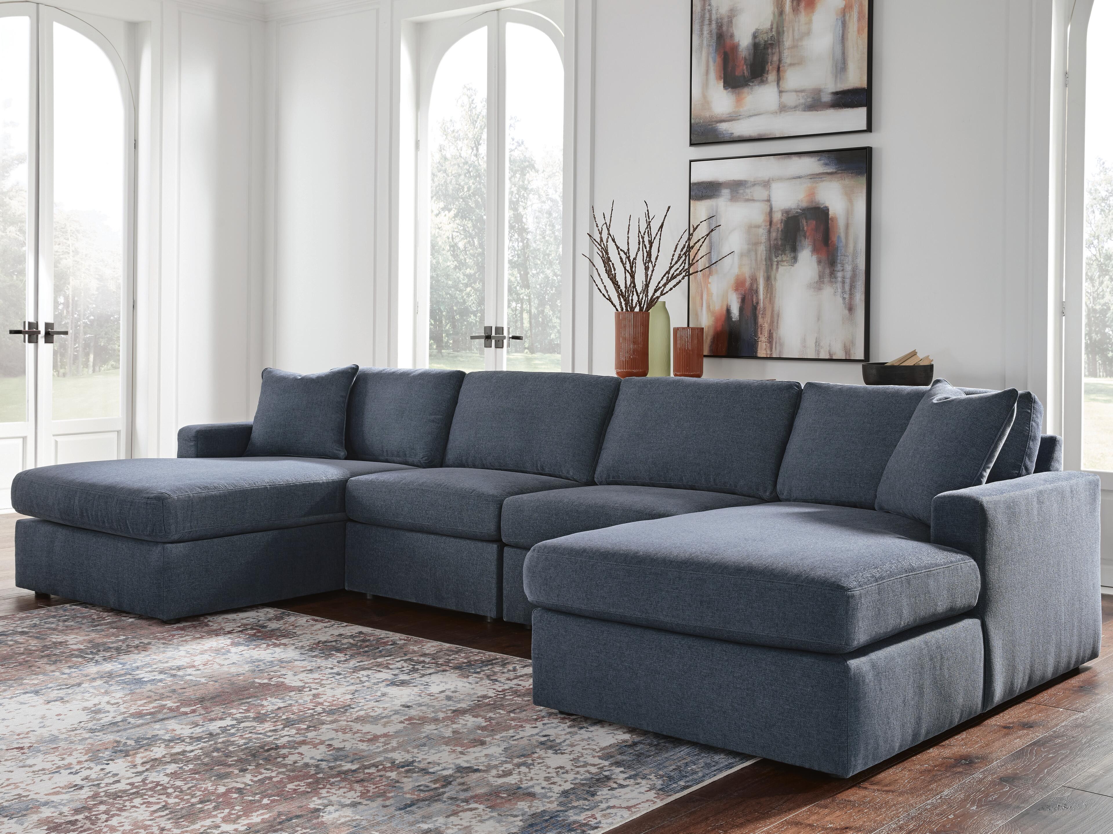 Diamond Furniture - Ashley Furniture - Modmax 4-Piece Double Storage Chaise Sectional - RAF 4-Piece Double Storage Chaise Sectional - 92121S80