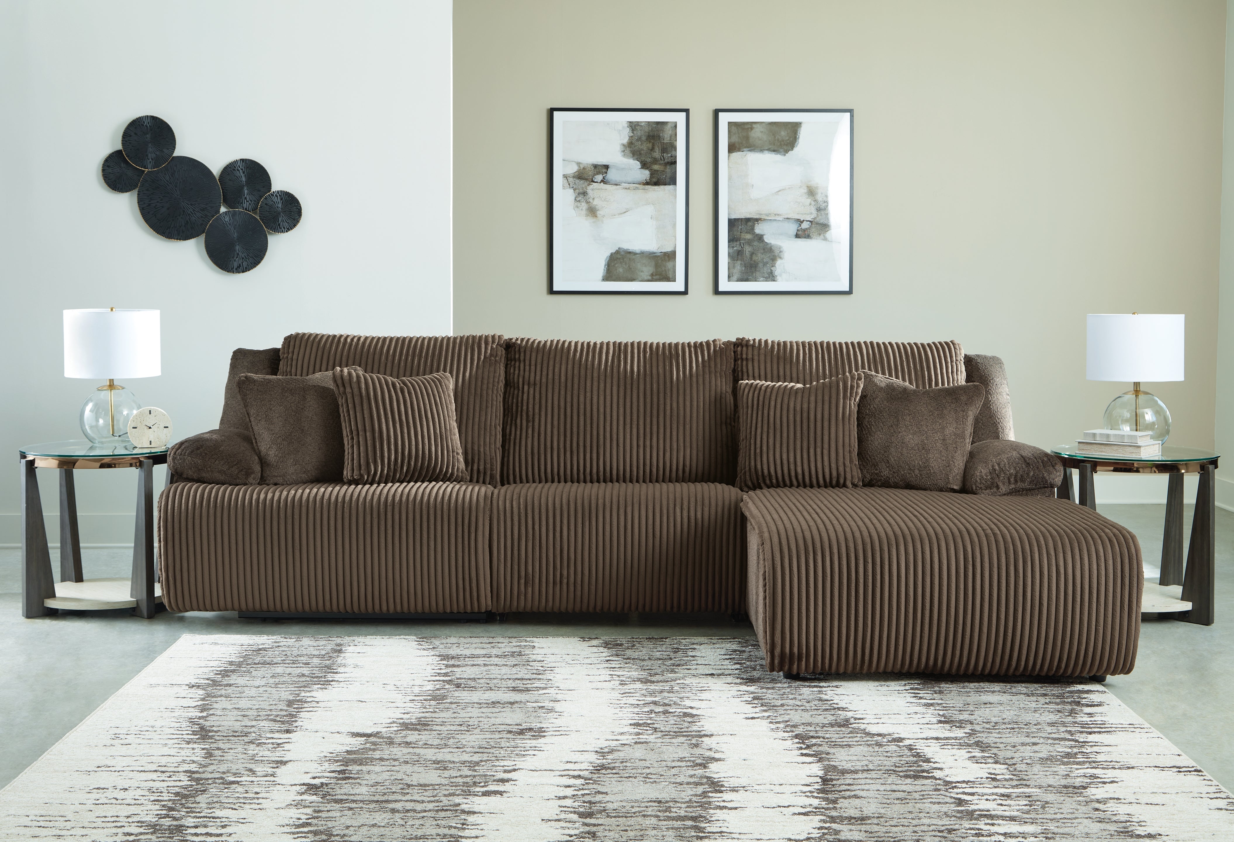 Diamond Furniture - Ashley Furniture - Top Tier 3-Piece Sectional Sofa Chaise - 3-Piece Sectional Sofa Chaise - 92705S6