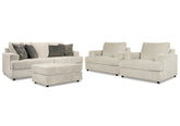 Diamond Furniture - Ashley Furniture - Soletren Sofa, 2 Chairs, and Ottoman - Sofa, 2 Chairs, and Ottoman - 95104U5