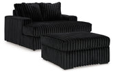 Diamond Furniture - Ashley Furniture - Midnight-Madness Oversized Chaise and Oversized Accent Ottoman - Oversized Chaise and Oversized Accent Ottoman - 98103U10