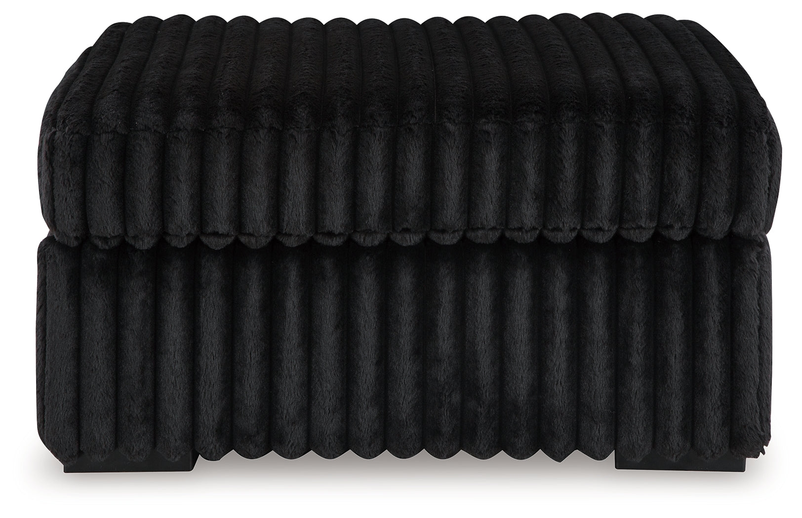 Diamond Furniture - Ashley Furniture - Midnight-Madness 2-Piece Sectional and Oversized Accent Ottoman - 2-Piece Sectional and Oversized Accent Ottoman / Onyx - 98103U4