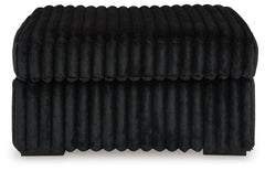 Diamond Furniture - Ashley Furniture - Midnight-Madness 2-Piece Sectional and Oversized Accent Ottoman - 2-Piece Sectional and Oversized Accent Ottoman / Onyx - 98103U4