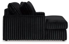 Midnight-Madness 2-Piece Sectional and Oversized Chaise