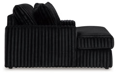 Midnight-Madness 4-Piece Sectional and Oversized Chaise
