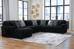 Diamond Furniture - Ashley Furniture - Midnight-Madness 4-Piece Sectional with Chaise - RAF 4-Piece Sectional with Chaise - 98103S4