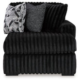 Diamond Furniture - Ashley Furniture - Midnight-Madness 4-Piece Sectional and Oversized Accent Ottoman - 4-Piece Sectional and Oversized Accent Ottoman / Onyx - 98103U3