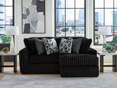 Diamond Furniture - Ashley Furniture - Midnight-Madness 2-Piece Sectional with Chaise - RAF 2-Piece Sectional with Chaise - 98103S14
