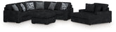 Diamond Furniture - Ashley Furniture - Midnight-Madness 3-Piece Sectional, Chaise and Oversized Accent Ottoman - 3-Piece Sectional, Chaise and Oversized Accent Ottoman - 98103U1