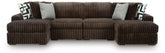 Diamond Furniture - Ashley Furniture - Midnight-Madness 4-Piece Double Chaise Sectional - RAF 4-Piece Double Chaise Sectional - 98104S18
