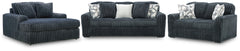 Diamond Furniture - Ashley Furniture - Midnight-Madness Sofa, Loveseat and Oversized Chaise - Sofa, Loveseat and Oversized Chaise - 98105U2