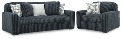 Diamond Furniture - Ashley Furniture - Midnight-Madness Sofa and Oversized Chair - Sofa and Oversized Chair - 98105U3