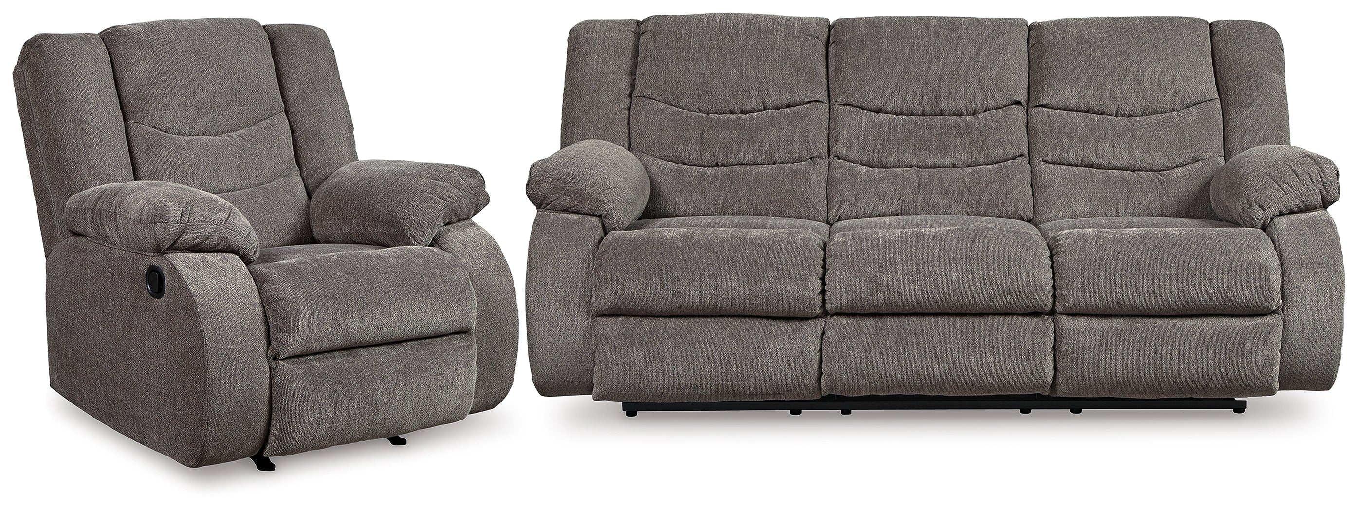 Diamond Furniture - Ashley Furniture - Tulen Reclining Sofa and Recliner - Reclining Sofa and Recliner - 98606U2