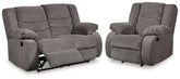 Diamond Furniture - Ashley Furniture - Tulen Reclining Loveseat and Recliner - Reclining Loveseat and Recliner - 98606U3