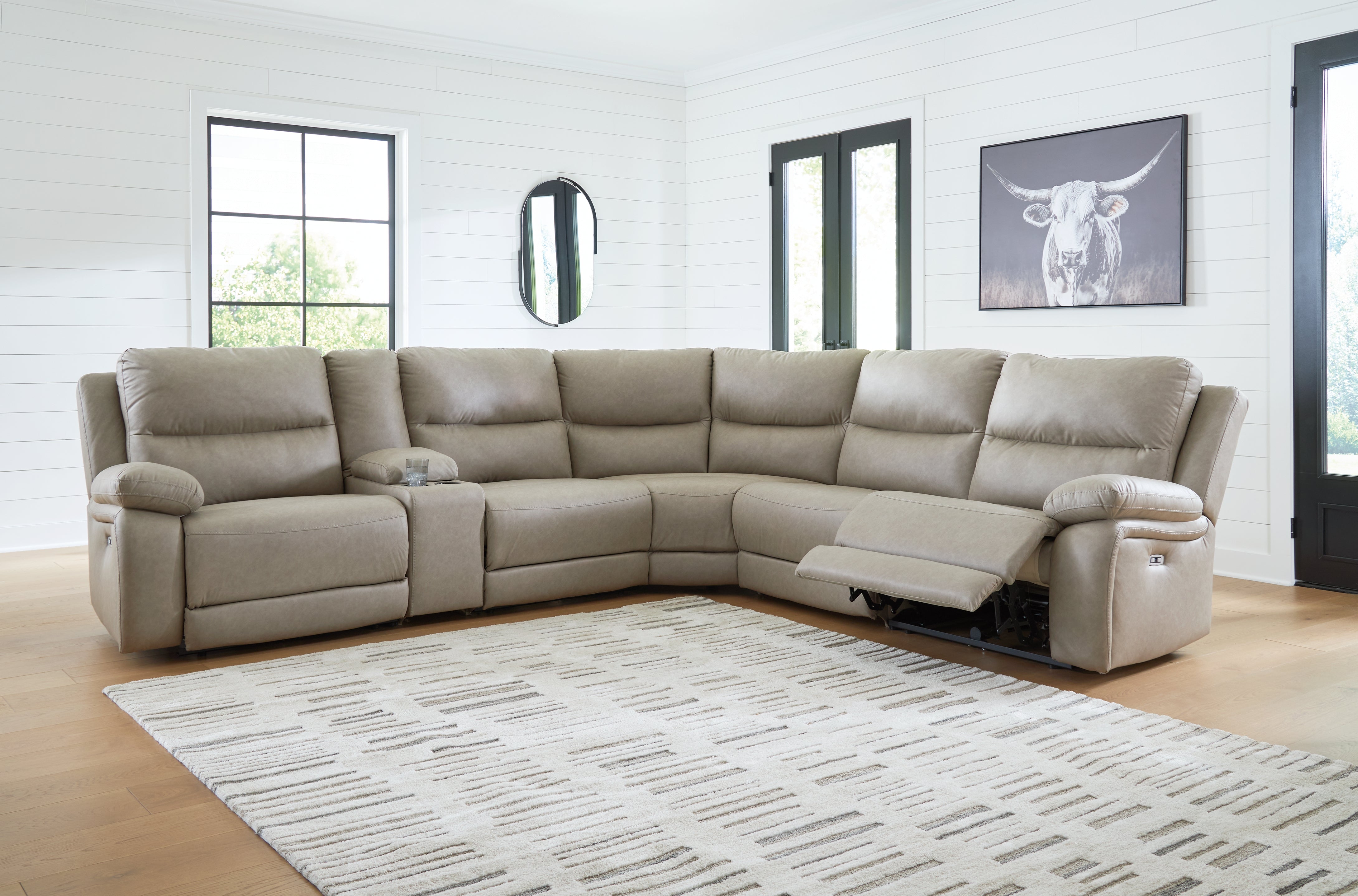 Diamond Furniture - Ashley Furniture - Narwhal Place 6-Piece Power Reclining Sectional - 6-Piece Power Reclining Sectional - PC99201S10