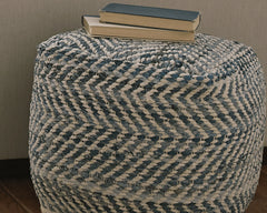 Diamond Furniture - Ashley Furniture - Chevron Pouf - Pouf - A1000445