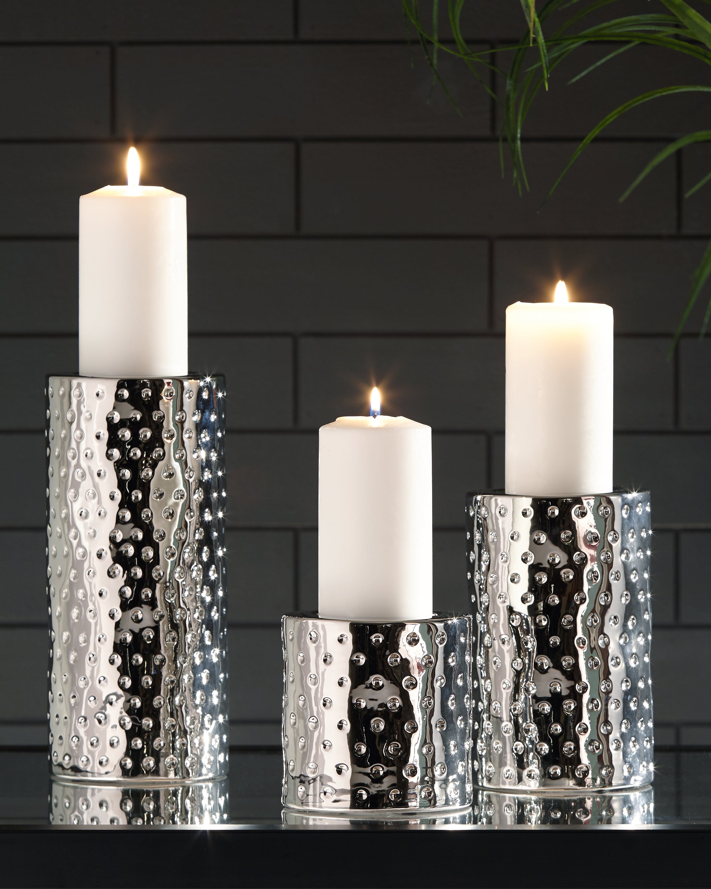Diamond Furniture - Ashley Furniture - Marisa Candle Holder (Set of 3) - Candle Holder Set (3/CN) - A2000460