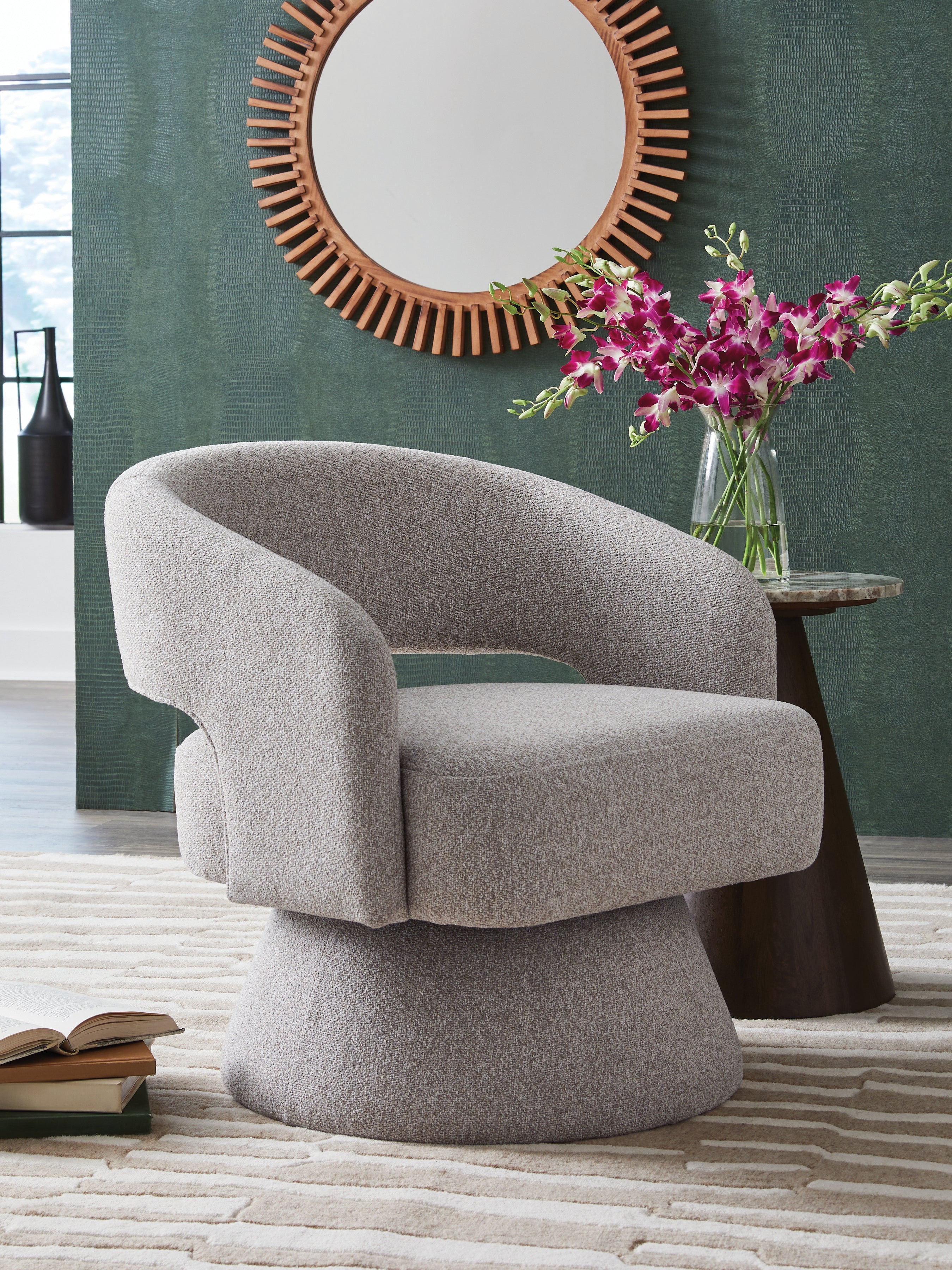 Diamond Furniture - Ashley Furniture - Nashkins Swivel Accent Chair - Swivel Accent Chair - A3000757