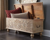 Diamond Furniture - Ashley Furniture - Fossil Ridge Storage Bench - Storage Bench - A4000039