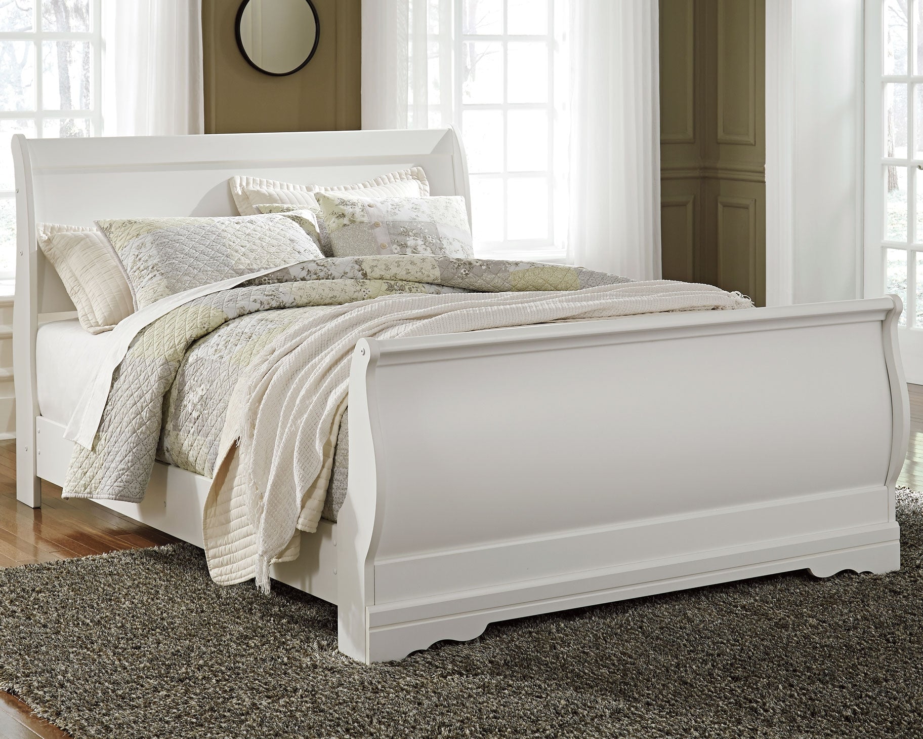 Diamond Furniture - Ashley Furniture - Anarasia Queen Sleigh Bed - Queen Sleigh Bed - B129B4