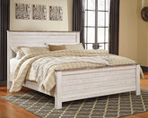 Diamond Furniture - Ashley Furniture - Willowton California King Panel Bed - California King Panel Bed - B267B28