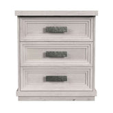 3-Drawer Nightstand with USB in Antique White