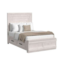 Queen Storage Bed in Antique White