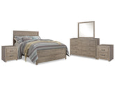 Diamond Furniture - Ashley Furniture - Culverbach Queen Bed with Mirrored Dresser and 2 Nightstand - Queen Bed with Mirrored Dresser and 2 Nightstand - B070B11