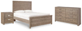 Diamond Furniture - Ashley Furniture - Culverbach Full Panel Bed, Dresser and Nightstand - Full Panel Bed, Dresser and Nightstand - B070B29