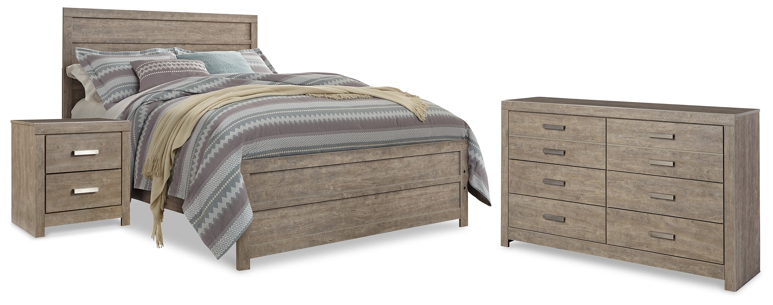 Diamond Furniture - Ashley Furniture - Culverbach Queen Panel Bed, Dresser and Nightstand - Queen Panel Bed, Dresser and Nightstand - B070B31
