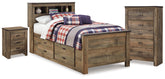 Diamond Furniture - Ashley Furniture - Trinell Twin Storage Bed, Chest and Nightstand - Twin Storage Bed, Chest and Nightstand - B446B92