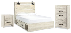 Diamond Furniture - Ashley Furniture - Cambeck Queen Storage Bed, Chest and Nightstand - Queen Storage Bed, Chest and Nightstand - B192B109