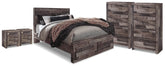 Diamond Furniture - Ashley Furniture - Derekson Queen Storage Bed, 2 Chests and 2 Nightstands - Queen Storage Bed, 2 Chests and 2 Nightstands - B200B71