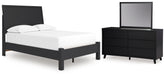 Diamond Furniture - Ashley Furniture - Danziar Full Panel Bed, Dresser and Mirror - Full Panel Bed, Dresser and Mirror - B1013B26