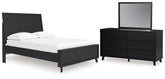 Diamond Furniture - Ashley Furniture - Danziar Full Panel Platform Bed, Dresser and Mirror - Full Panel Platform Bed, Dresser and Mirror - B1013B22