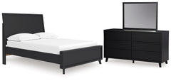 Danziar Full Panel Platform Bed, Dresser and Mirror