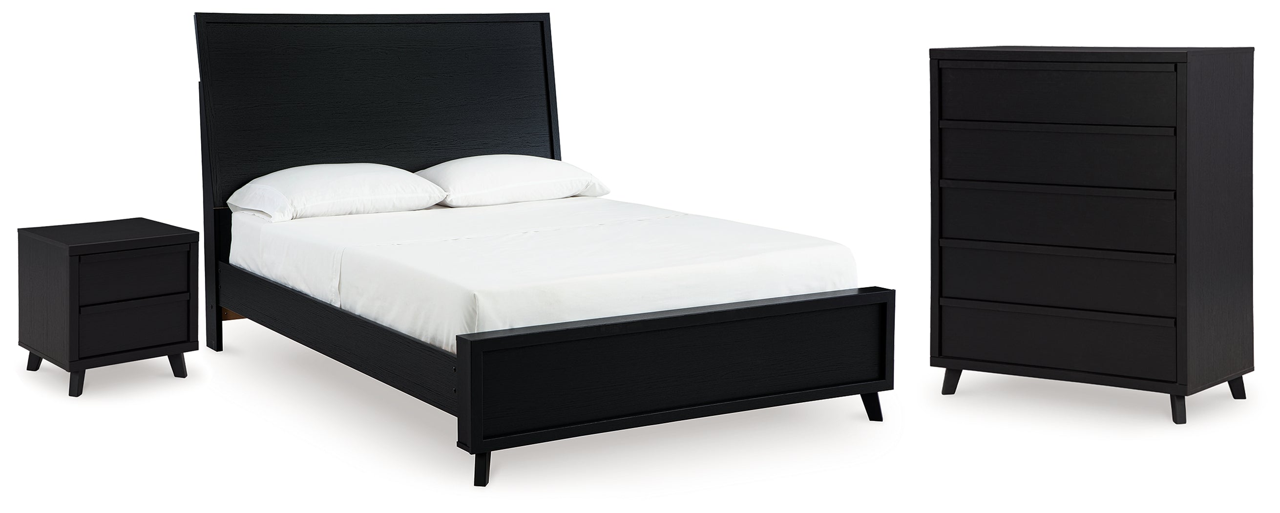 Diamond Furniture - Ashley Furniture - Danziar Queen Panel Bed, Chest and Nightstand - Queen Panel Bed, Chest and Nightstand - B1013B29